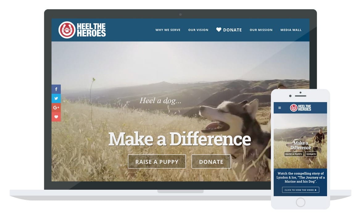 Heel the Heroes website